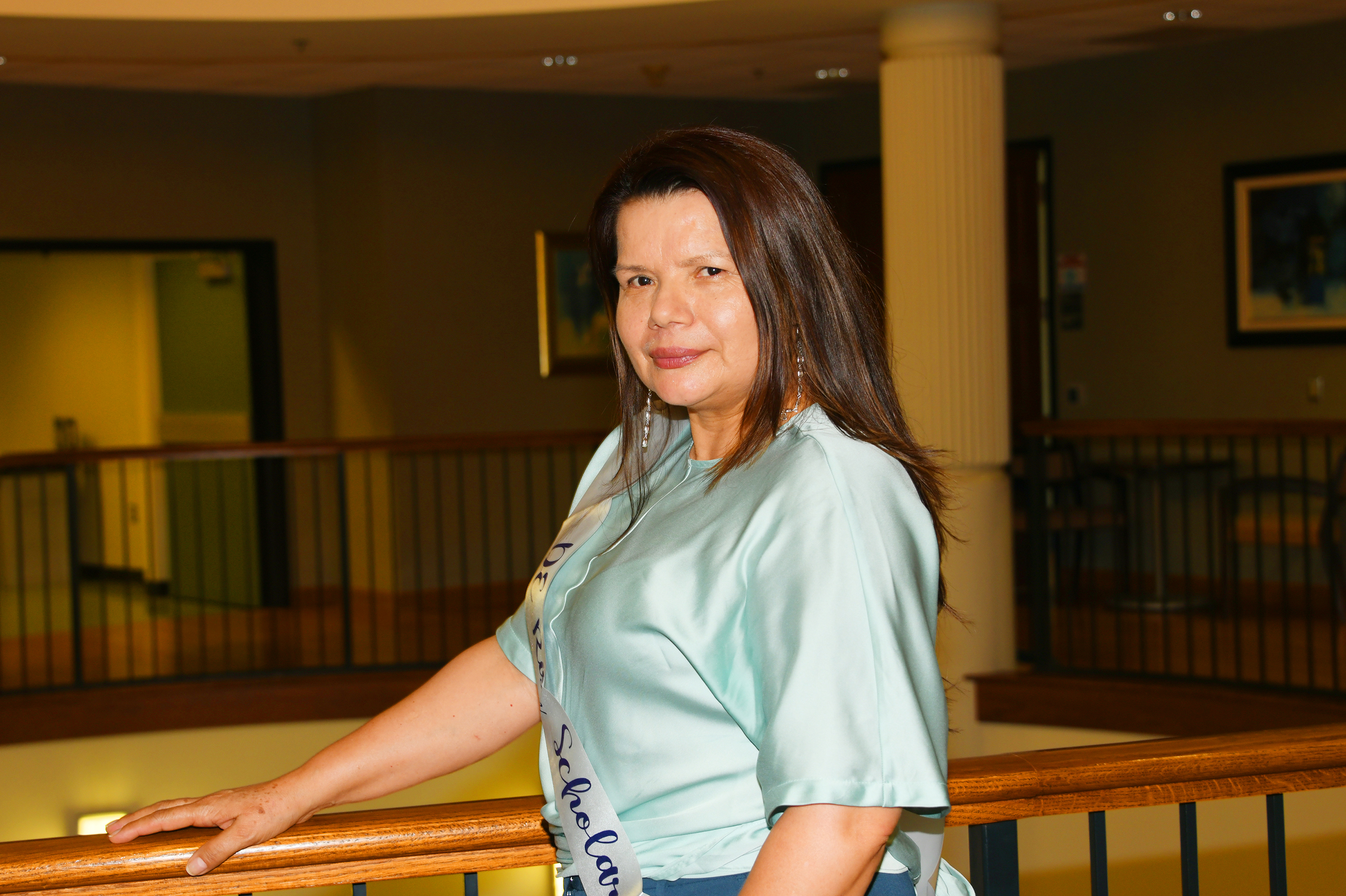 Luz Quiroga worked hard to learn English, and now after earning two degrees, she has aspiration to pursue a master's degree.