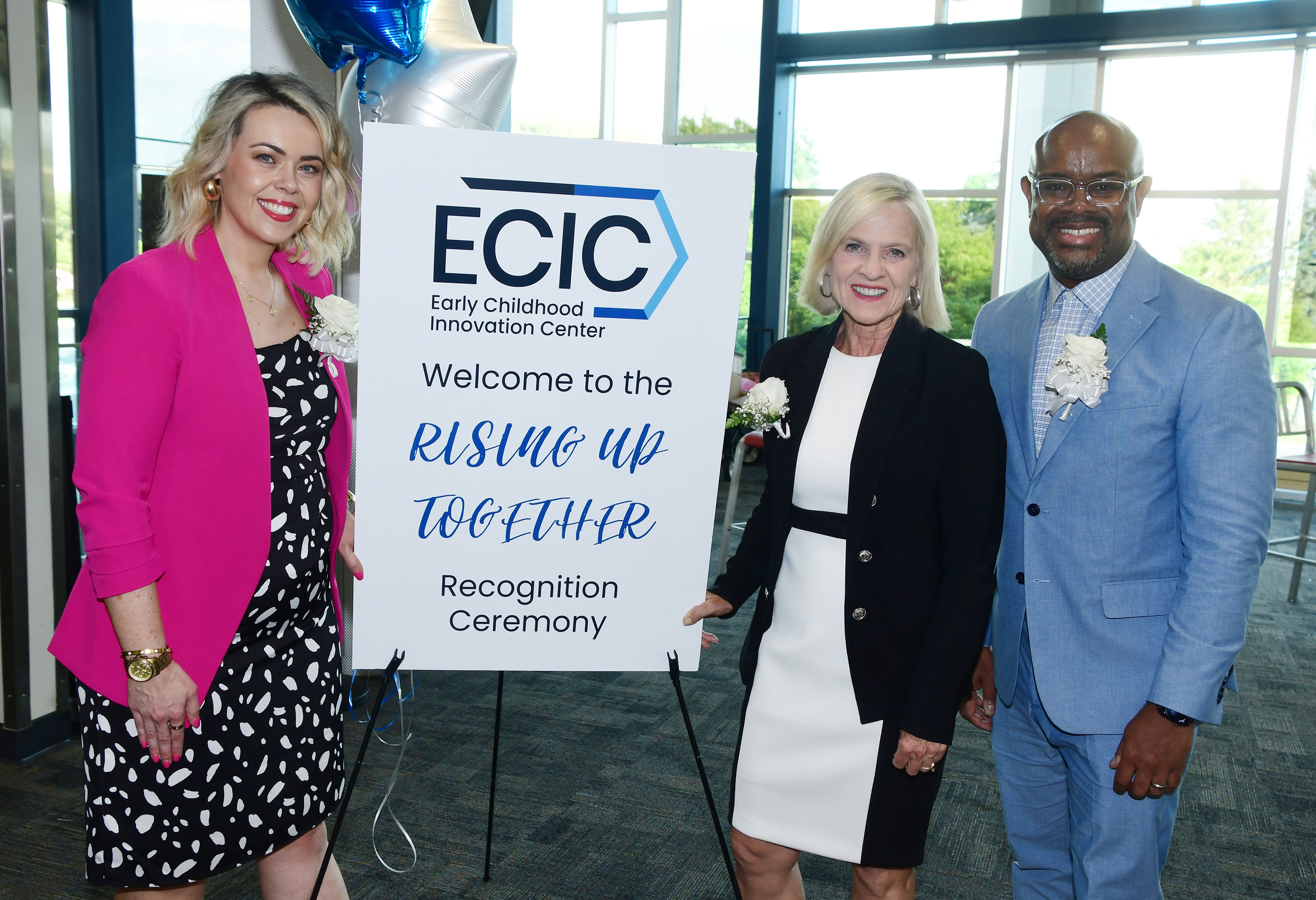 Dr. Kim Krzanowski, ECIC Exec. Director, Lt. Gov. Bethany Hall-Long, Andrew Davis, Council for Professional Recognition COO.