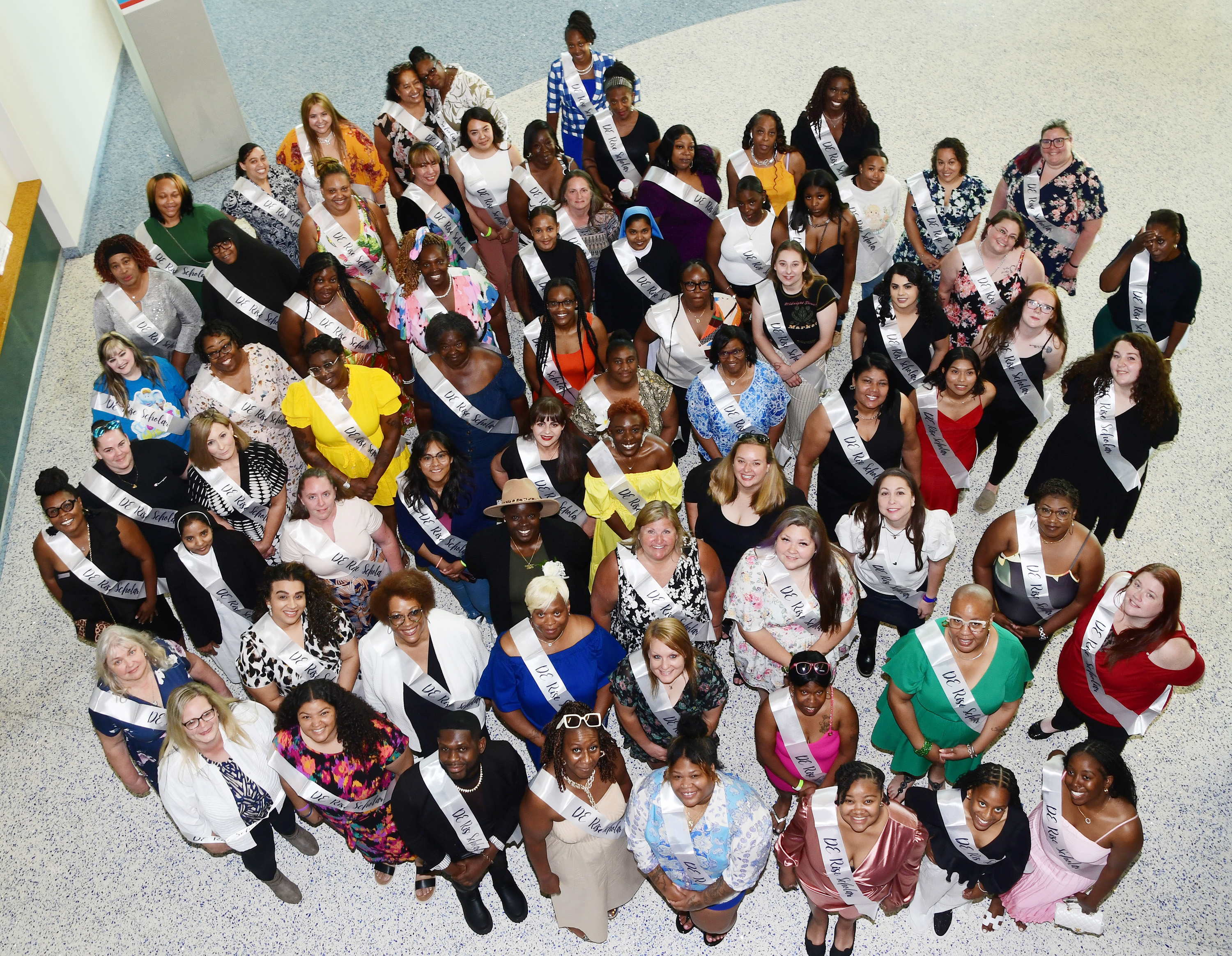 A group of the childcare scholars who earned their Child Development Associate certification pose at the June 14 ceremony.