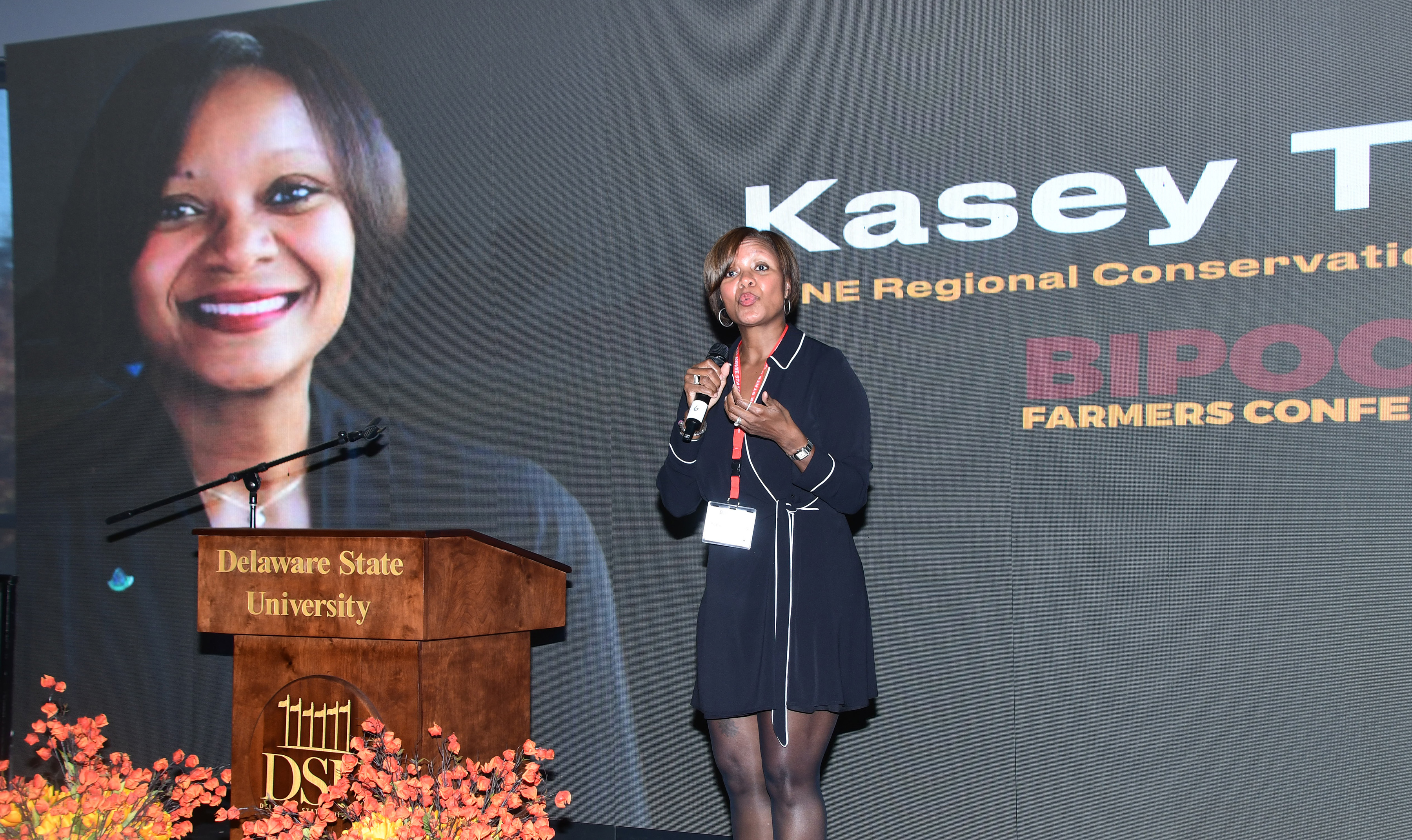 Kasey Taylor, USDA Northeast Regional Conservationist, gave a presentation on USDA services during the second day of the BIPOC Farmers Conference.