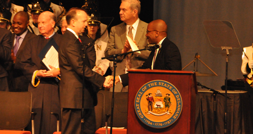 DSU President Harry L. Williams Emcees Gov. Markell's Inauguration